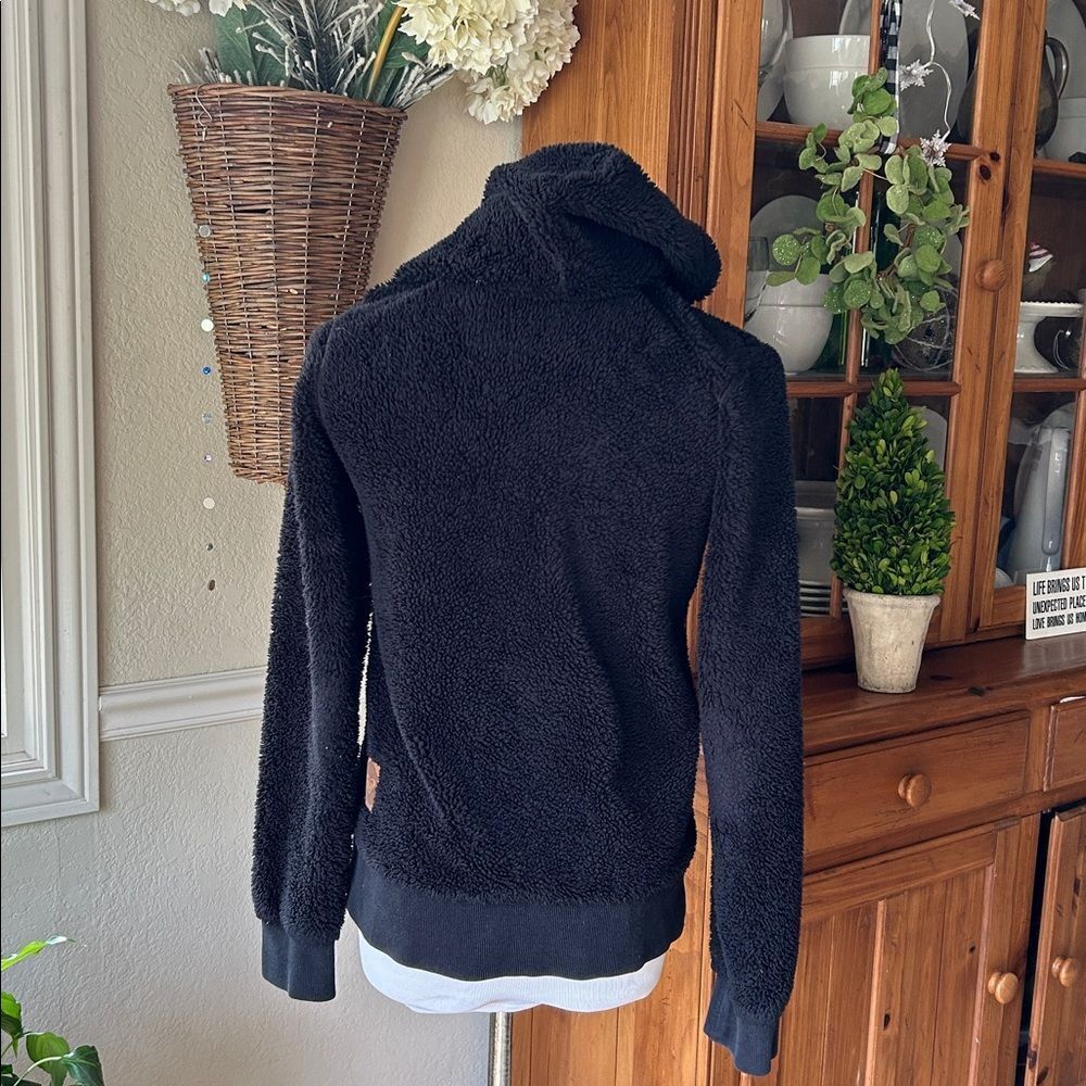 Roxy Black Fleece Zip-Up Hoodie Size Small - Picture 4 of 10